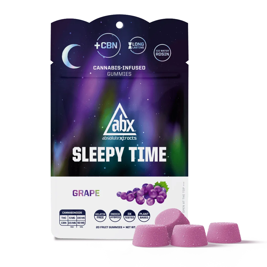 ABX - Grape Sleepy Time Hash Rosin + CBN Gummies - 100mg