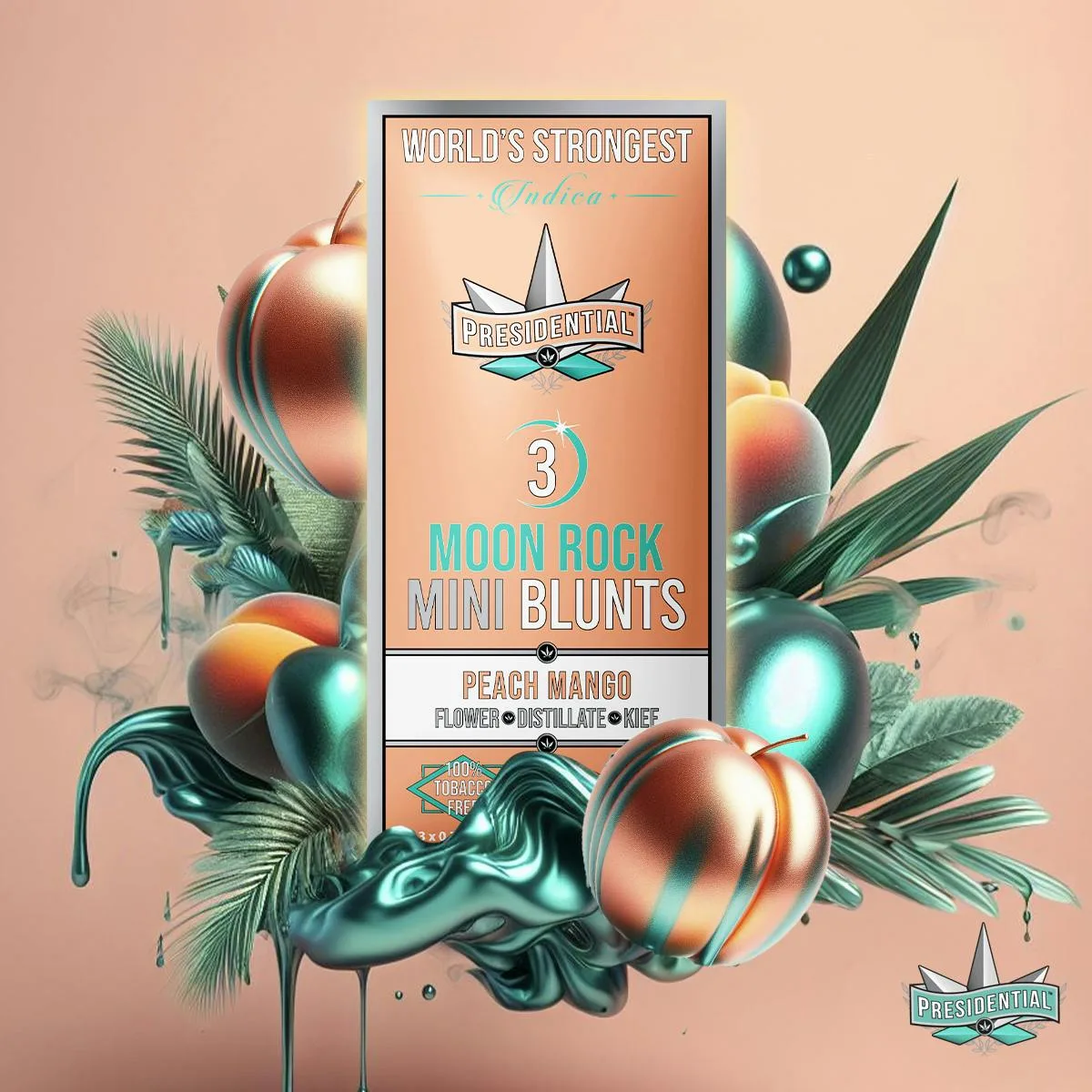 Presidential Pee-Wee Moon Rock Blunts - Peach Mango (2.1g)