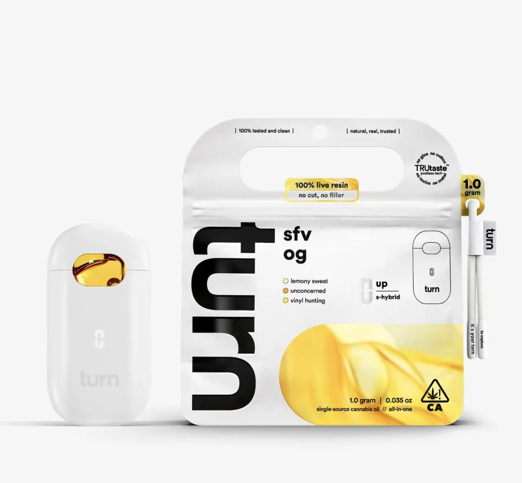 turn | SFV OG | Live Resin Disposable | 1g