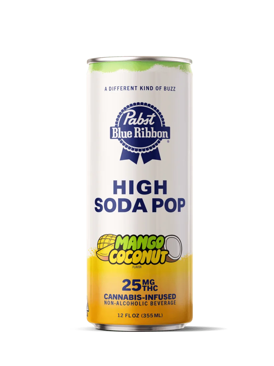 PABST | PBR Cannabis Infused High SodaPop - Mango Coconut | 25mg | Single