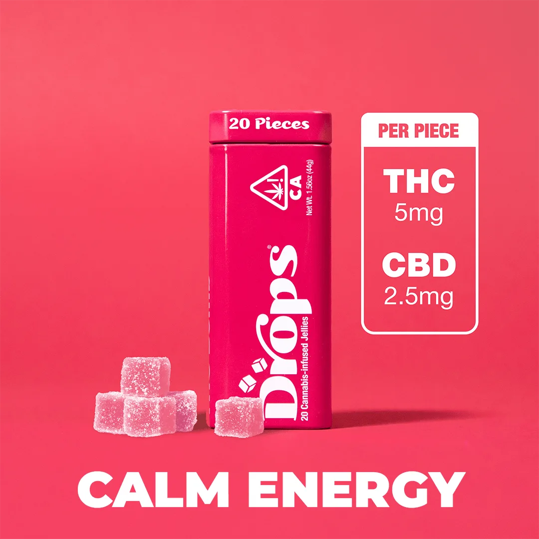 Drops – Raspberry 20 Piece (1:2 CBD:THC)