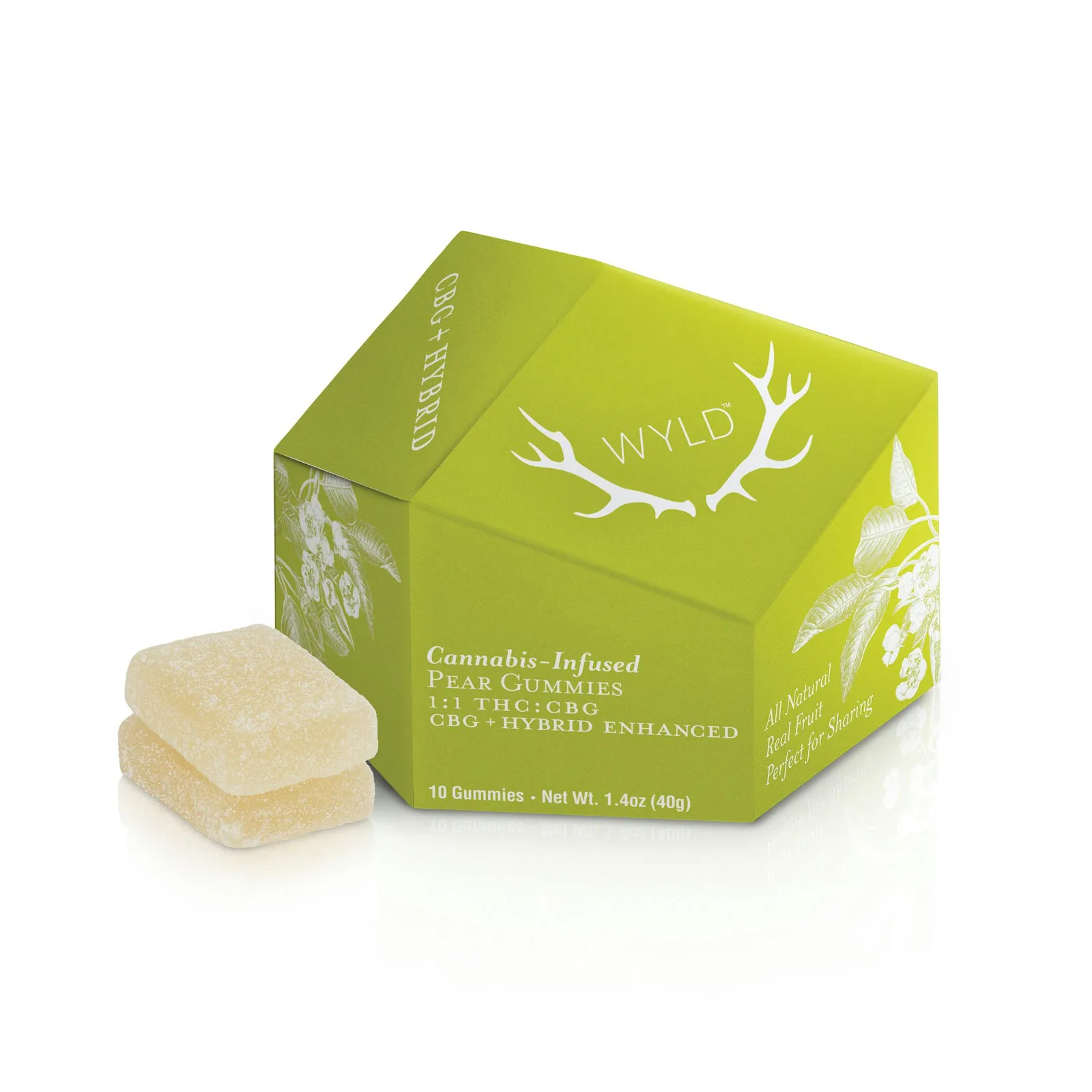 Pear 1:1 CBG + Hybrid Enhanced Gummies