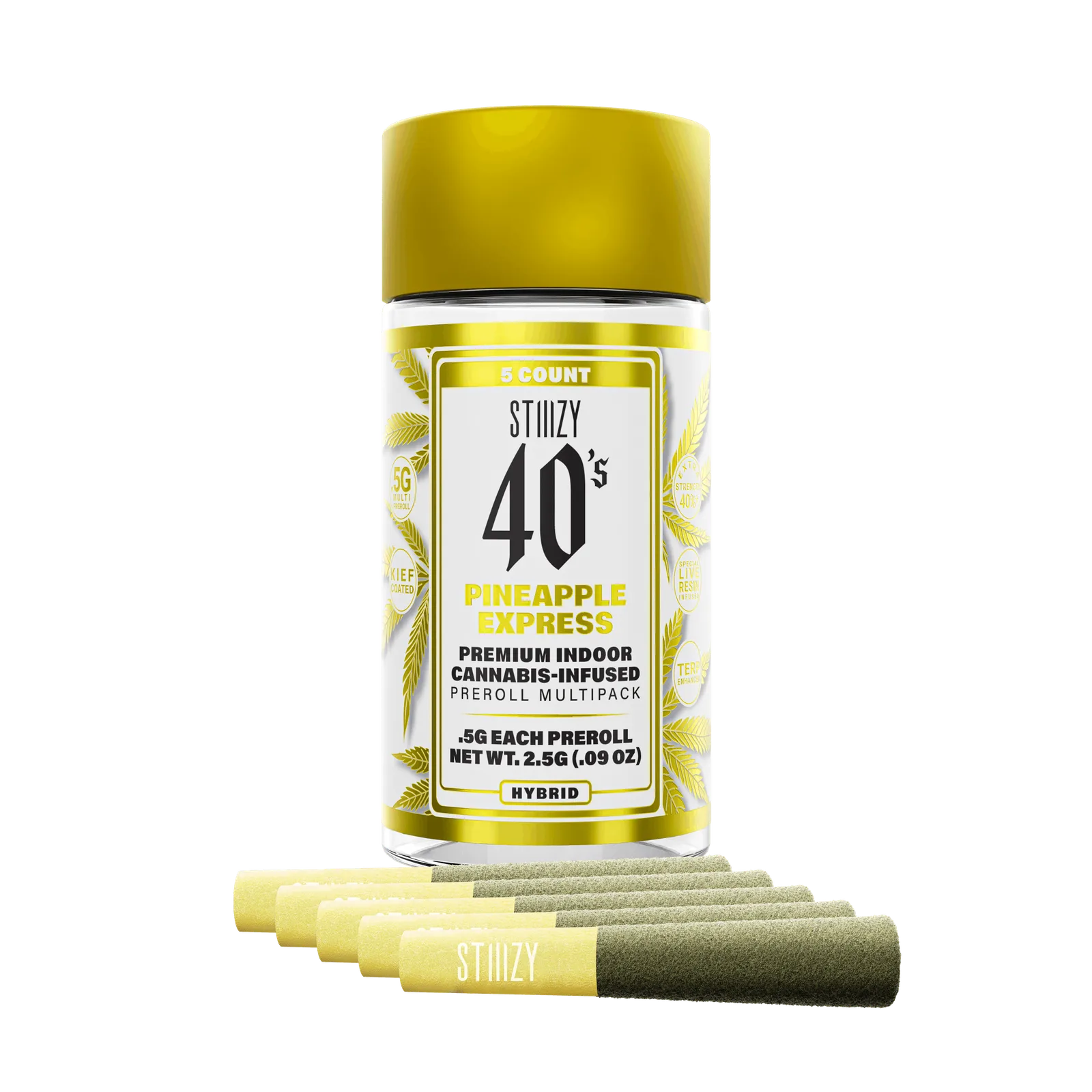 PINEAPPLE EXPRESS - .5G 40's Infused Preroll 5 Pack