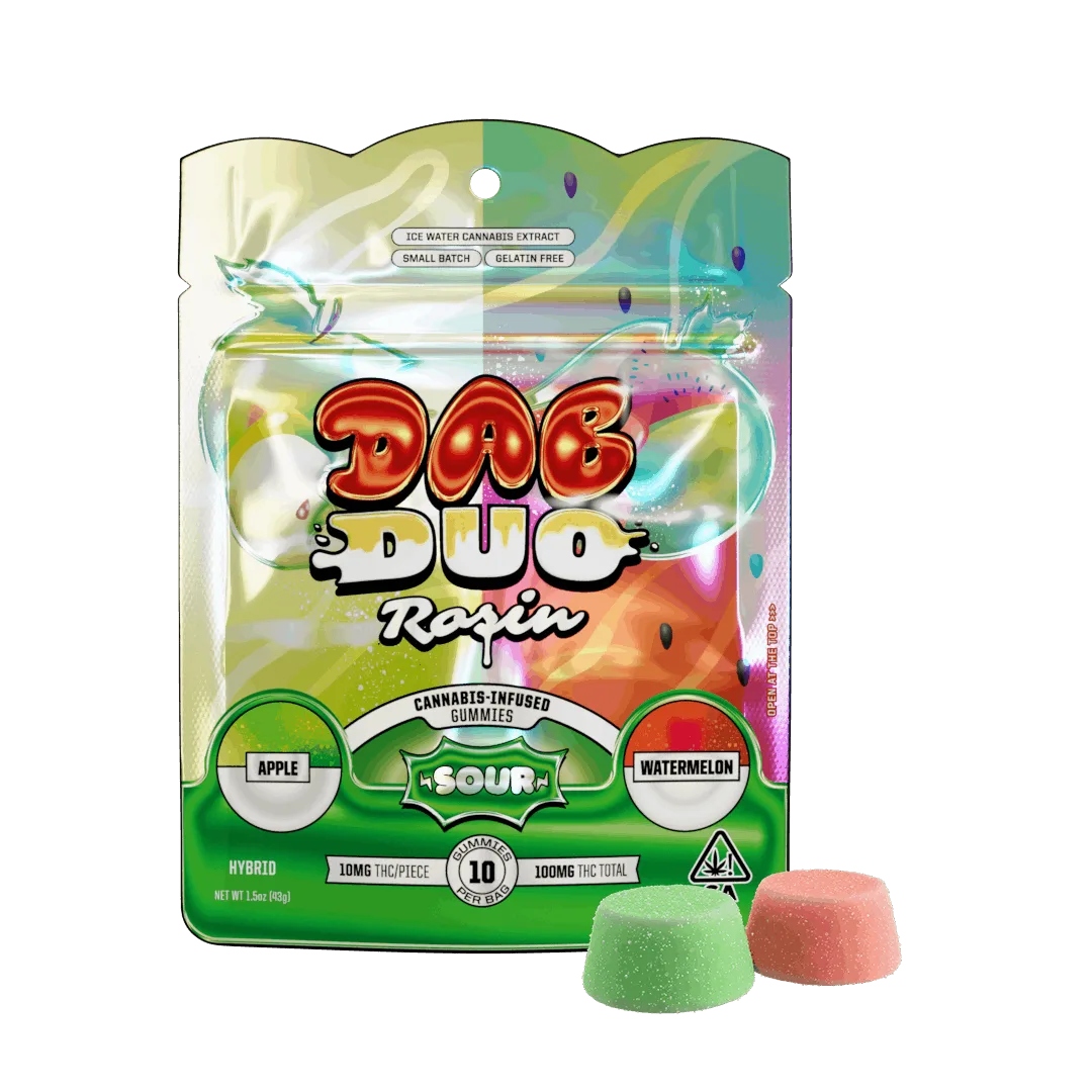 ABX - Sour Apple + Watermelon Dab Duos Rosin Gummies - 100mg