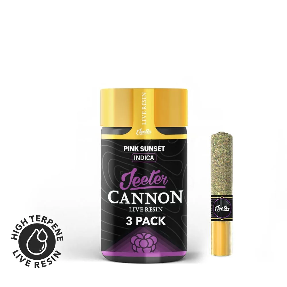 Jeeter | Pink Sunset | Live Resin Cannons | Infused Minis | 0.5g each | 3pk