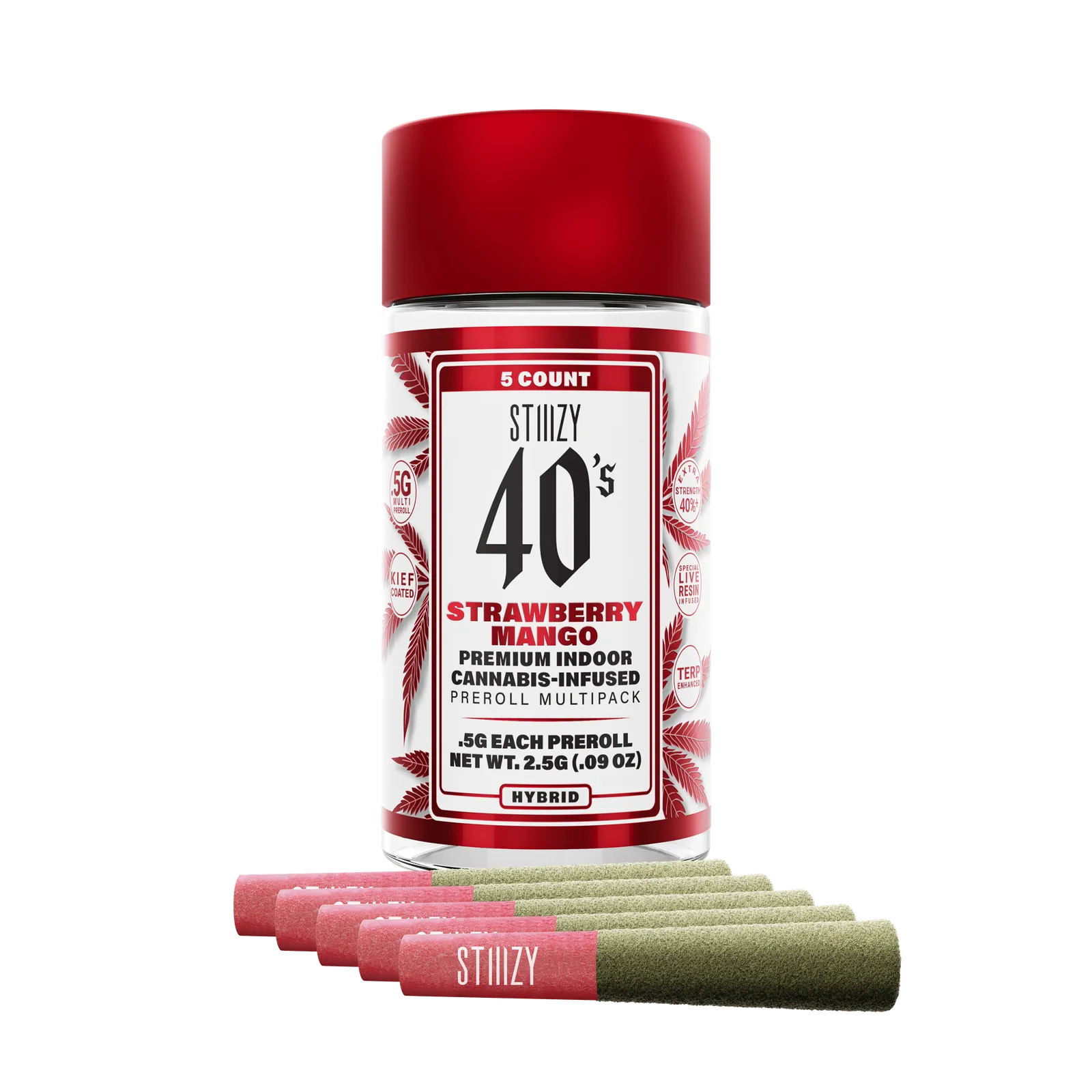 STRAWBERRY MANGO - .5G 40's Infused Preroll 5 Pack