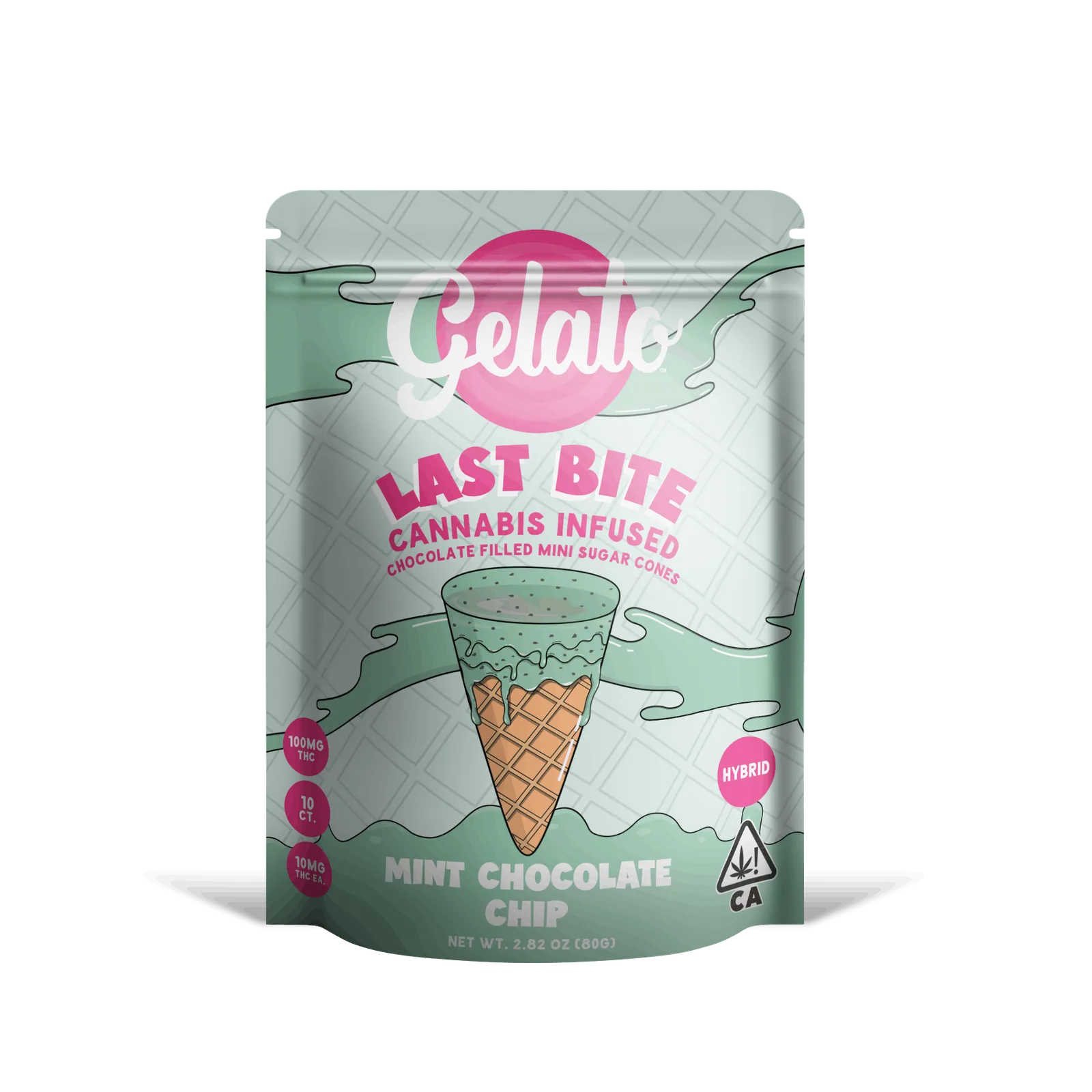 Last Bites Mint Chip Chocolate Mini Cones 100mg