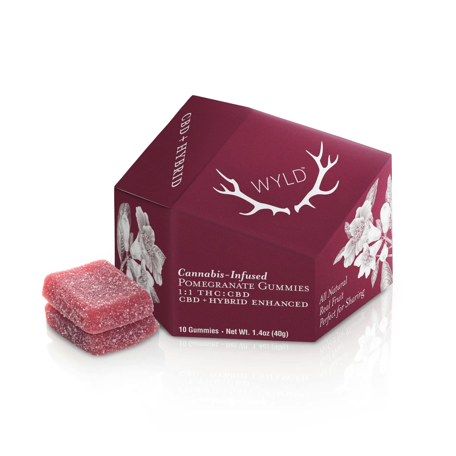Pomegranate 1:1 CBD + Hybrid Enhanced Gummies