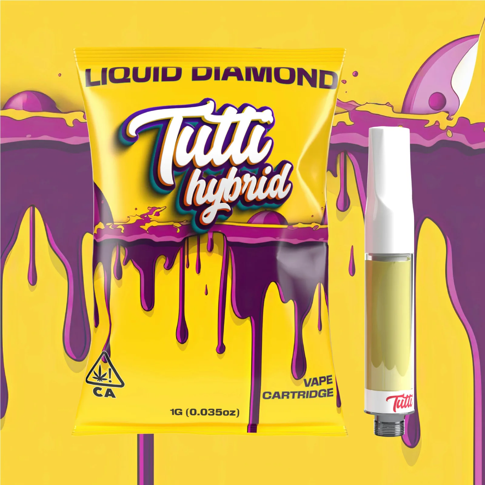 Tutti - Liquid Diamond Vape Cartridge - 1g - Hybrid - Pineapple Express