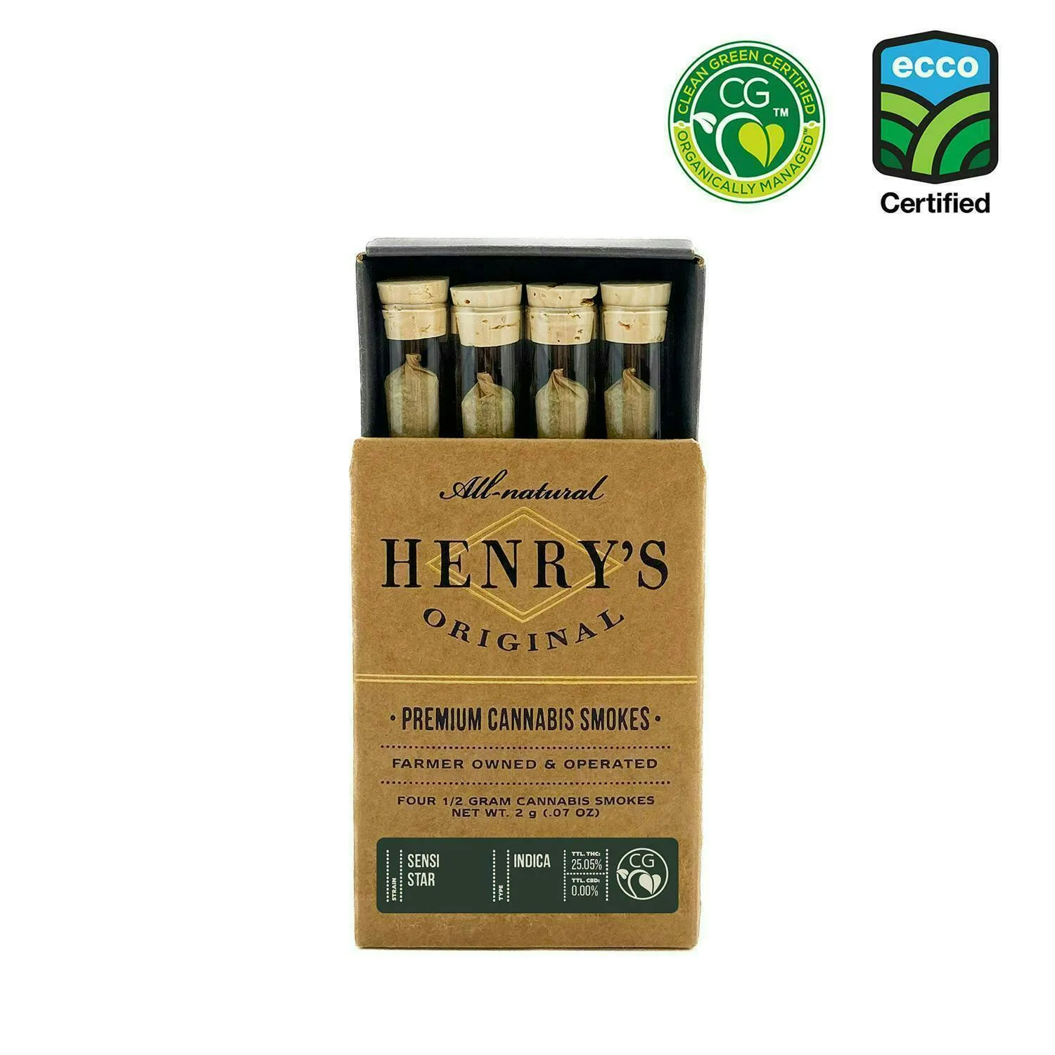 Henry's Original | Sensi Star | Joints | 0.5g each | 4pk