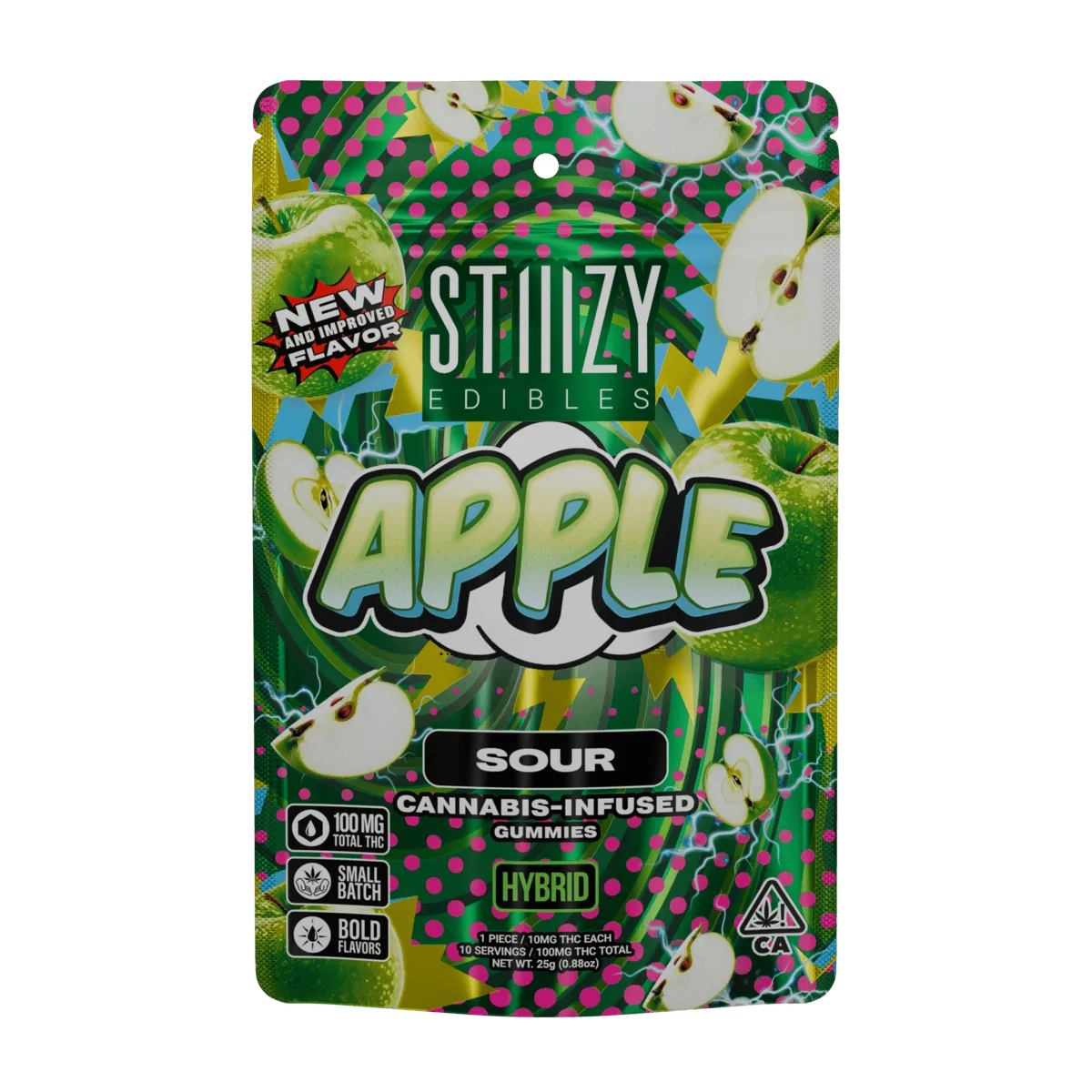 APPLE - 100MG SOUR EDIBLES