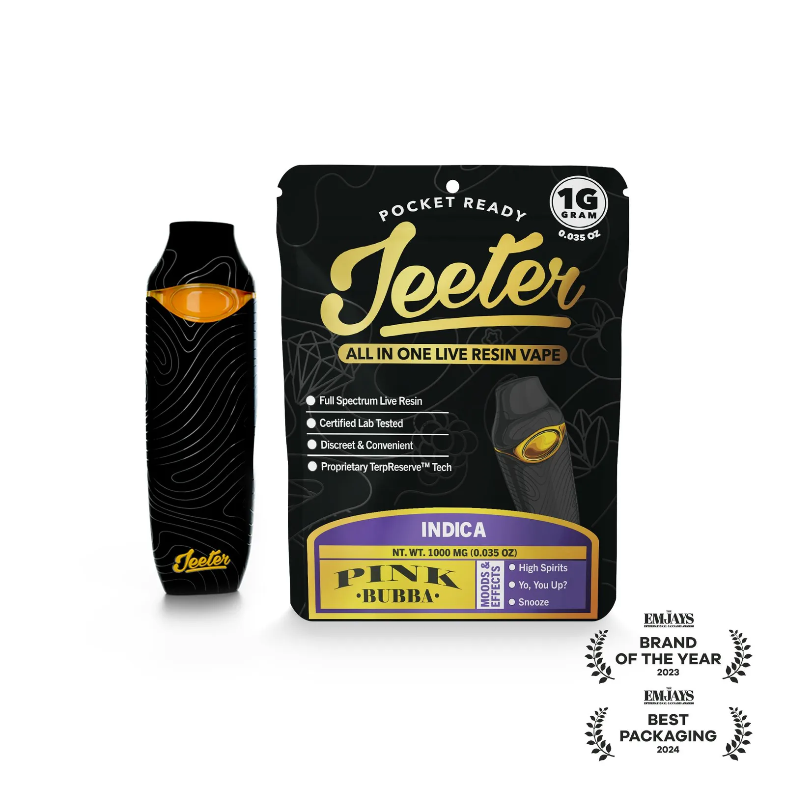 Jeeter | Pink Bubba | Live Resin Disposable | 1g