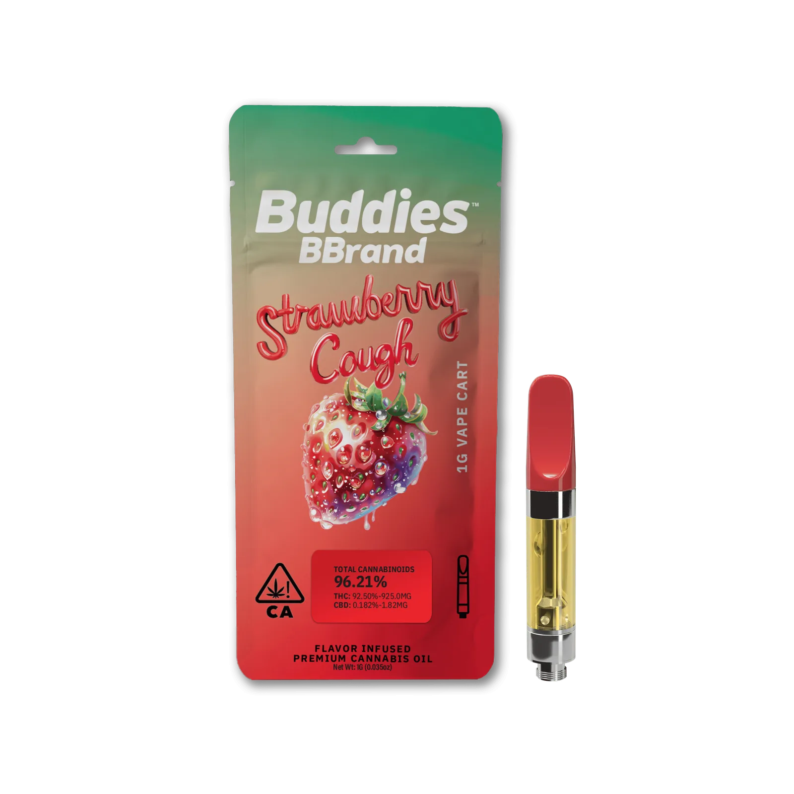BBrand Strawberry Cough 1g Vape Cart