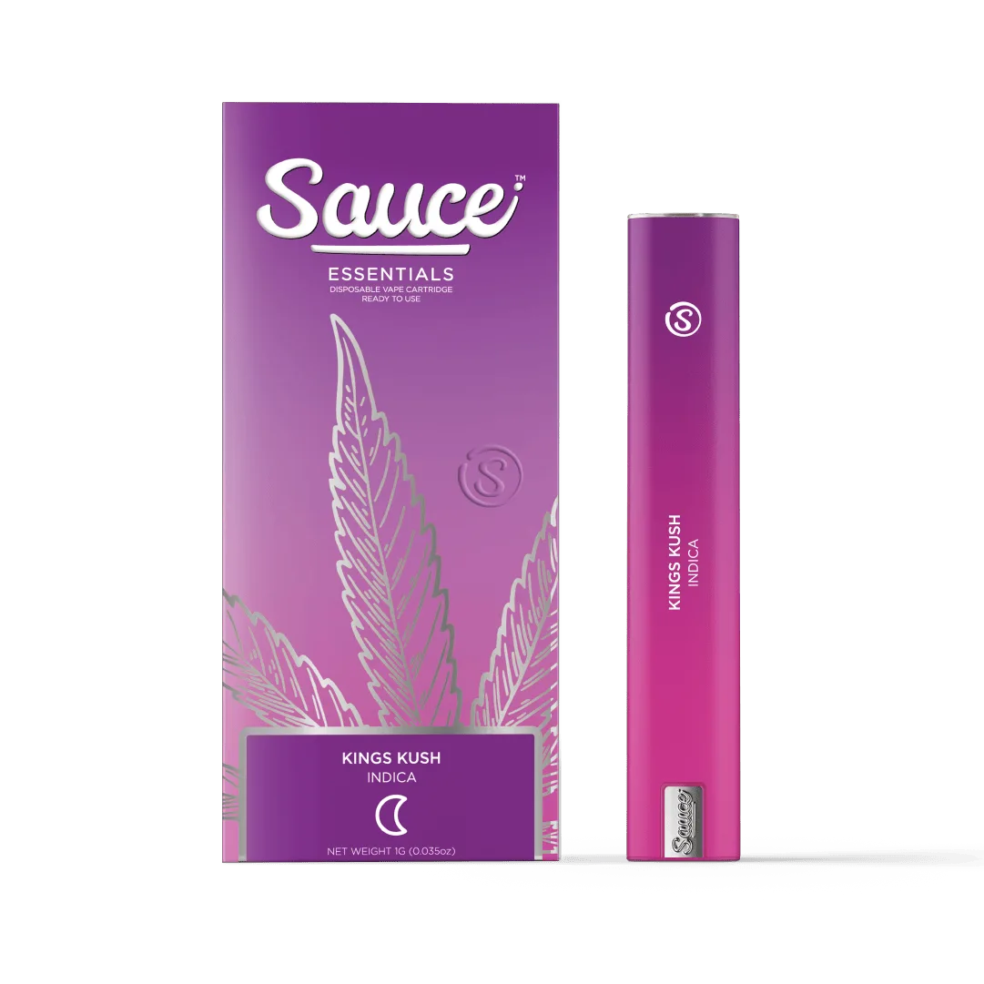 Sauce | Essentials | Kings Kush | Live Resin Disposable | 1g