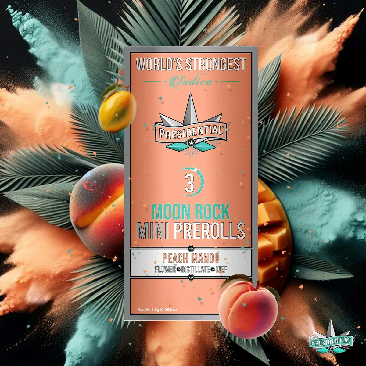 Presidential Pee-Wee Moon Rock Prerolls - Peach Mango (1.5g)