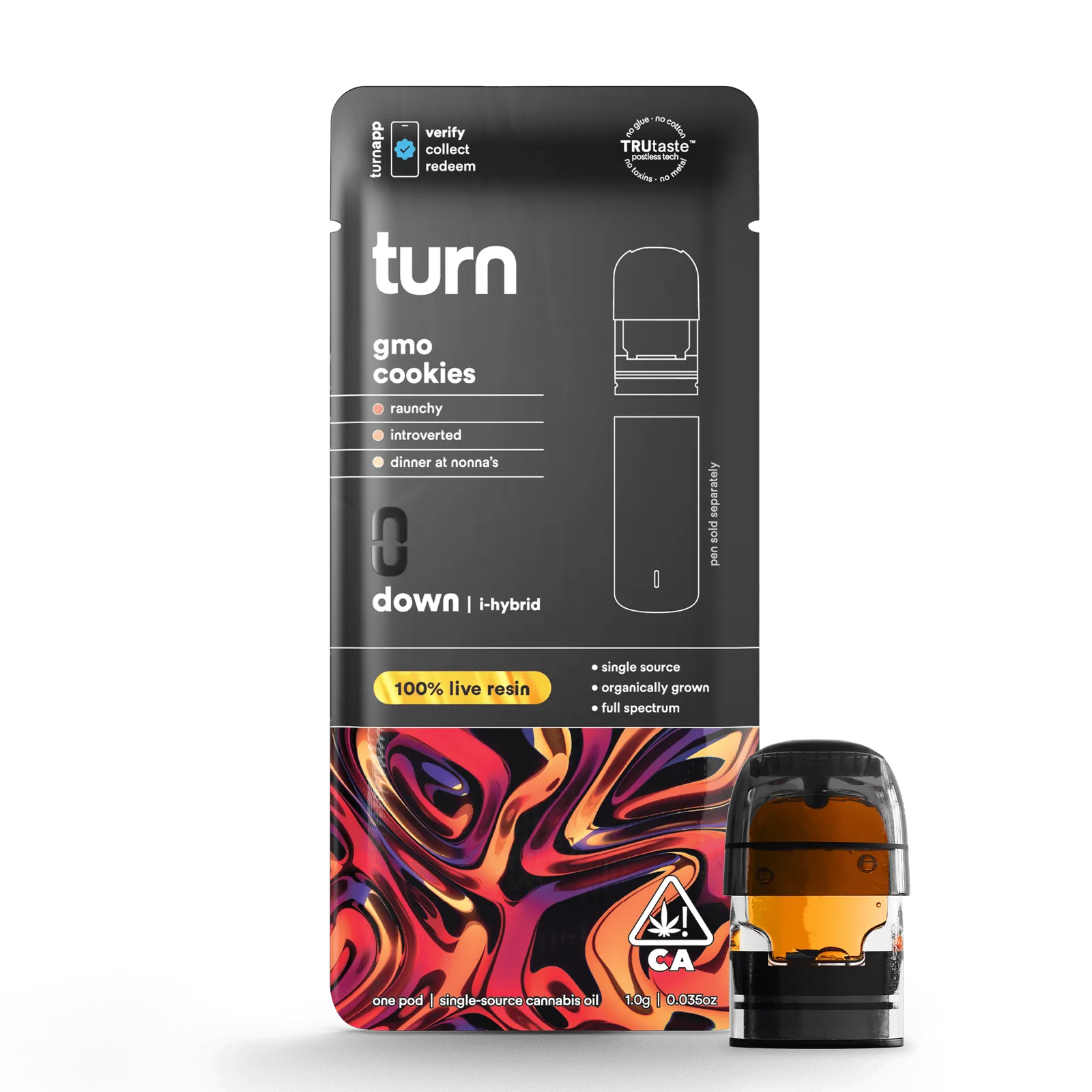 turn | GMO Cookies | Live Resin Pod | 1g