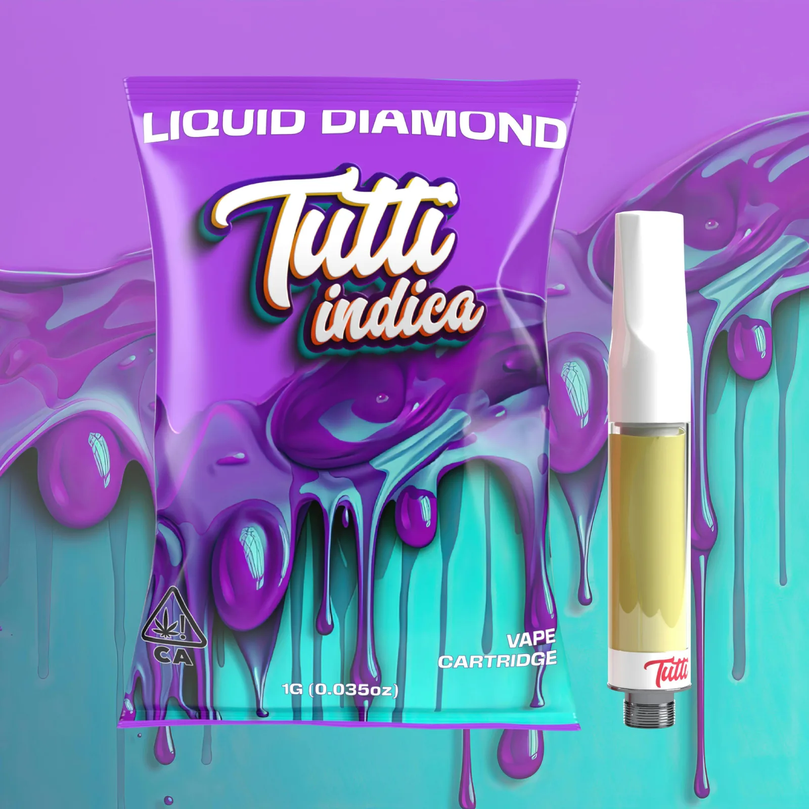 Tutti - Liquid Diamond Vape Cartridge - 1g - Indica - Wedding Cake