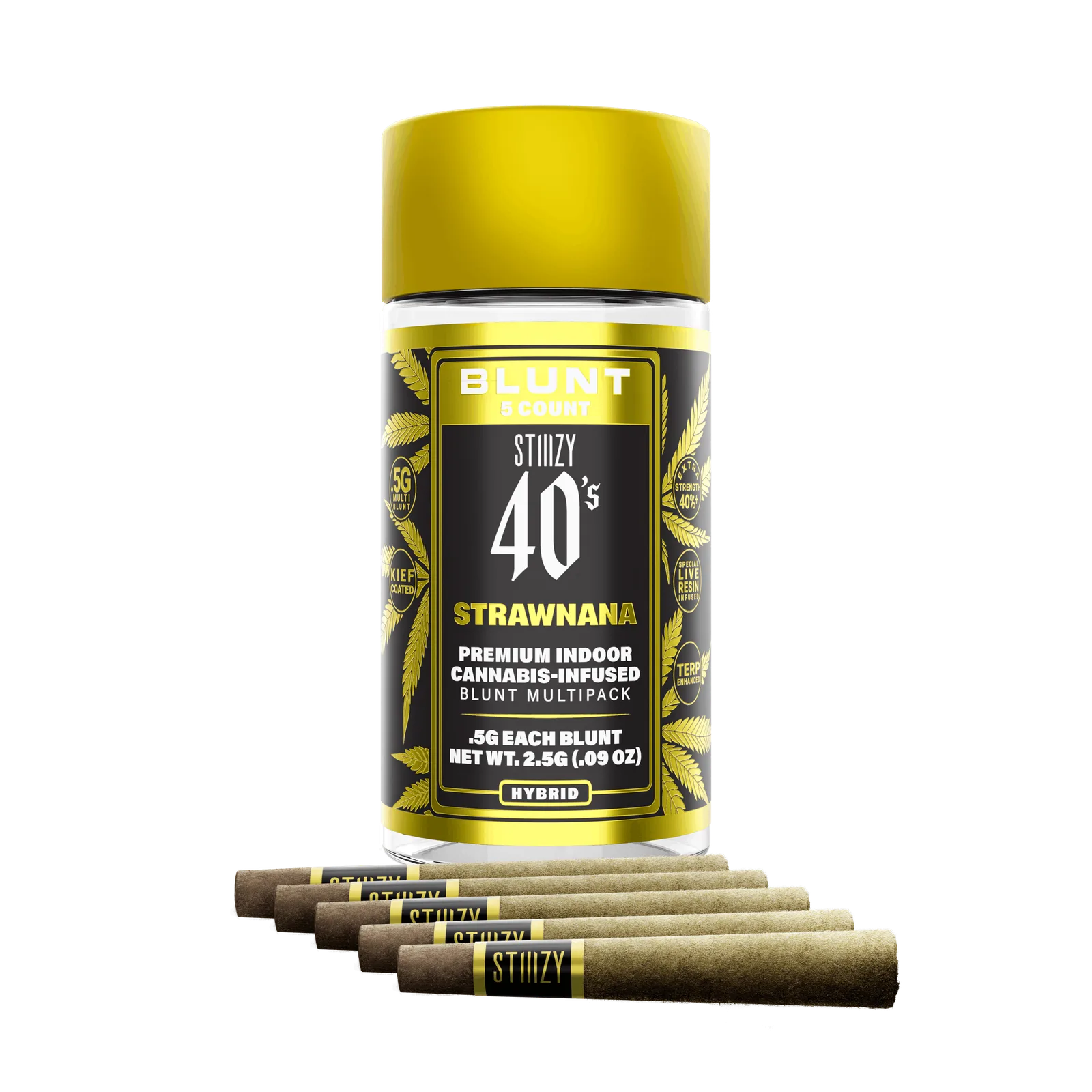 STRAWNANA - .5G 40's Infused Mini Blunt 5 Pack