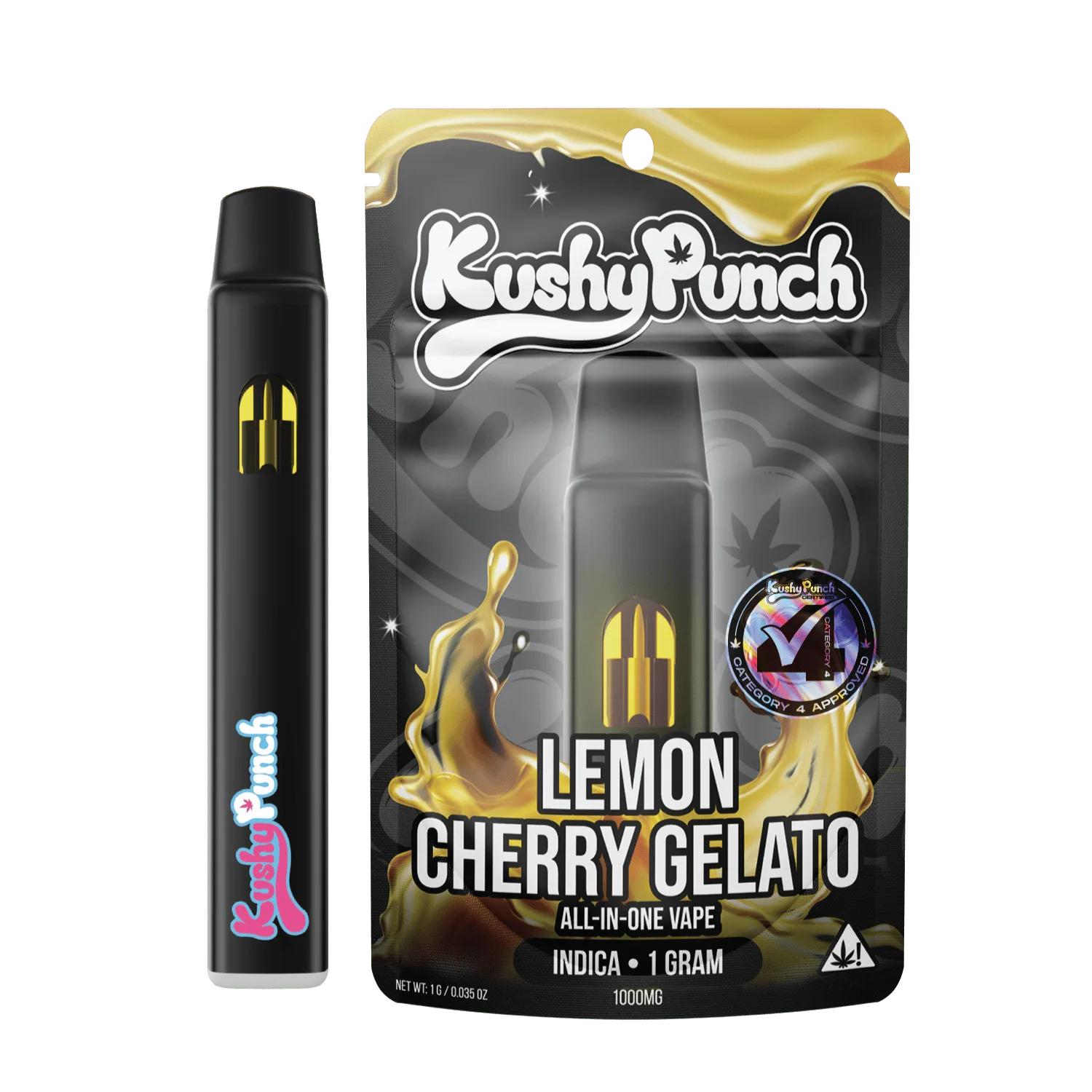 1G Kushy Punch Vape - Lemon Cherry Gelato