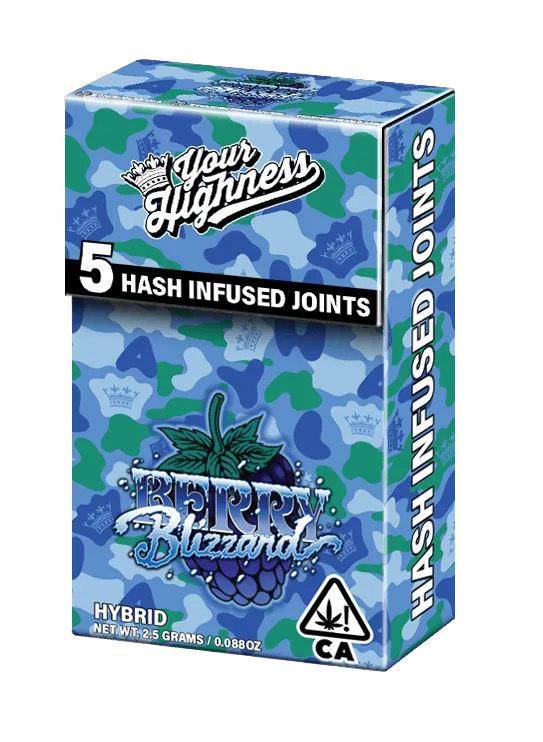 Berry Blizzard – Live Hash Infused Pre-Rolls (5 Pack)