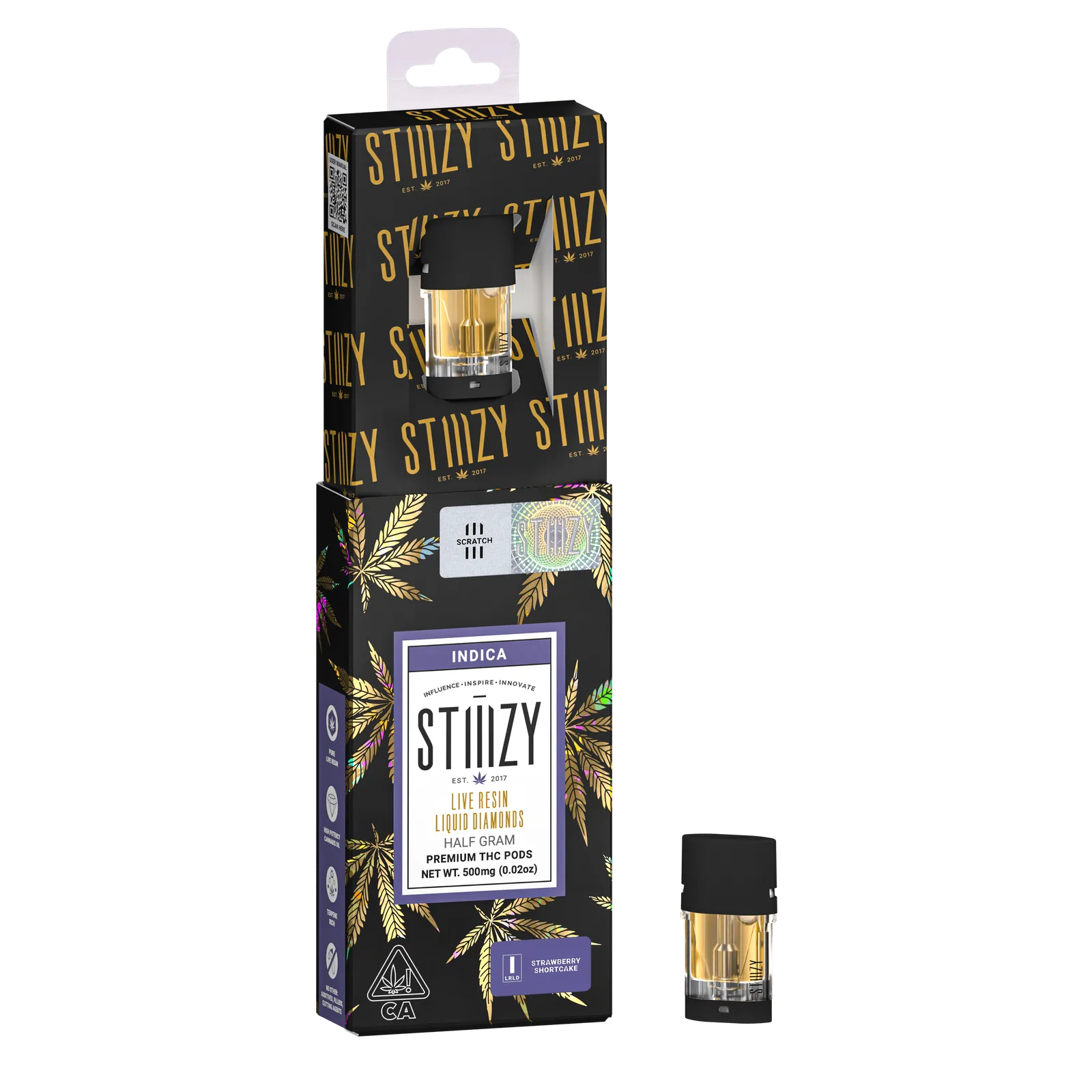 Vape Cartridge - STRAWBERRY SHORTCAKE .5G Live Resin Liquid Diamonds Pod