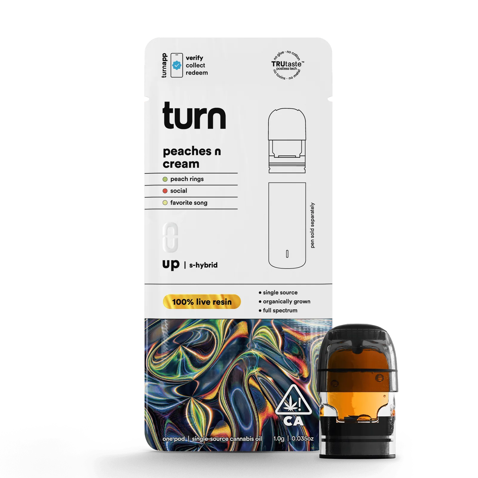 turn | Peaches N Cream | Live Resin Pod | 1g