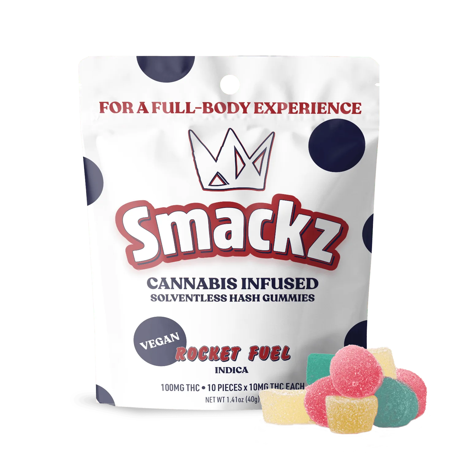 Rocket Fuel Flavored Solventless Gummies - 10 x 10mg