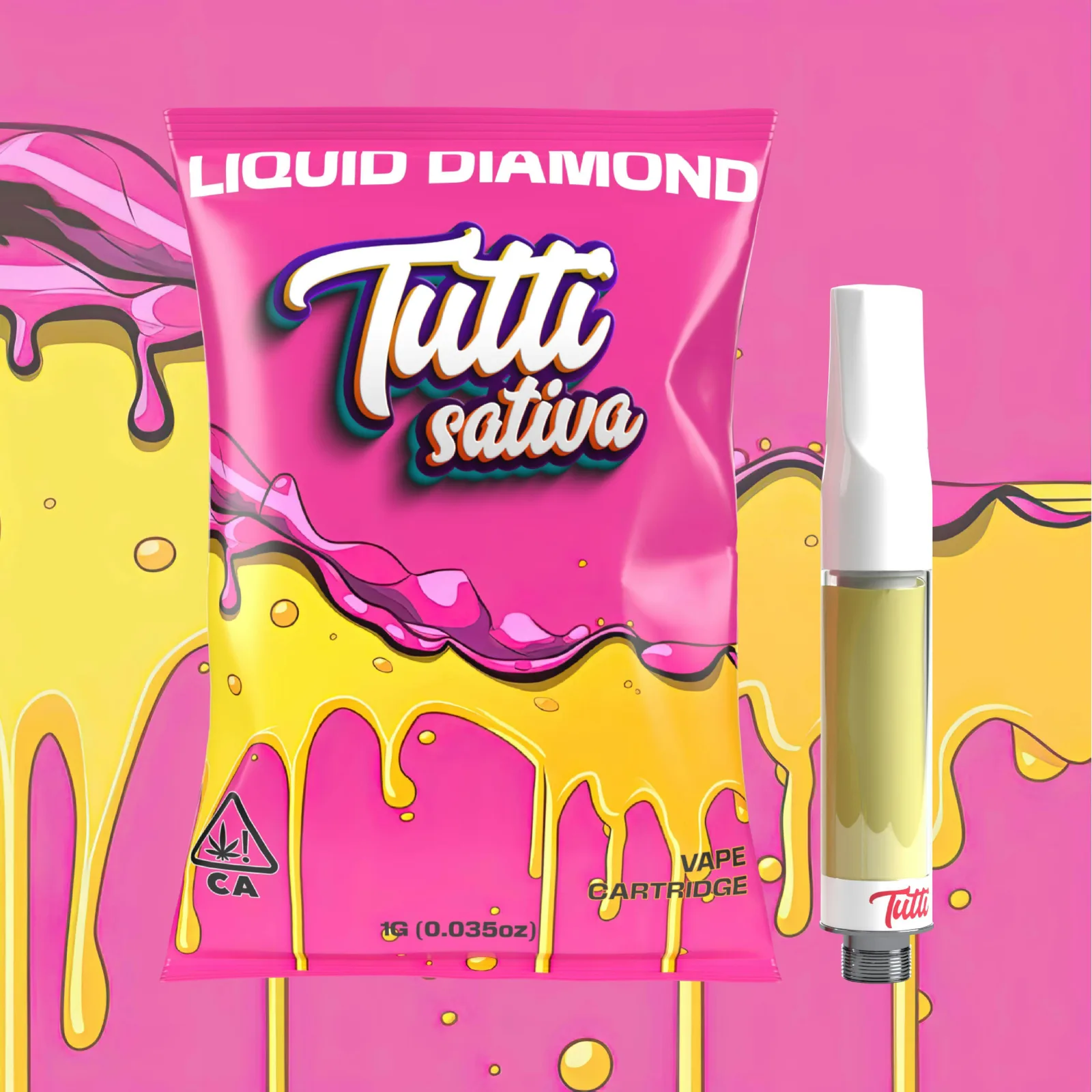 Tutti - Liquid Diamond Vape Cartridge - 1g - Sativa - Green Goddess