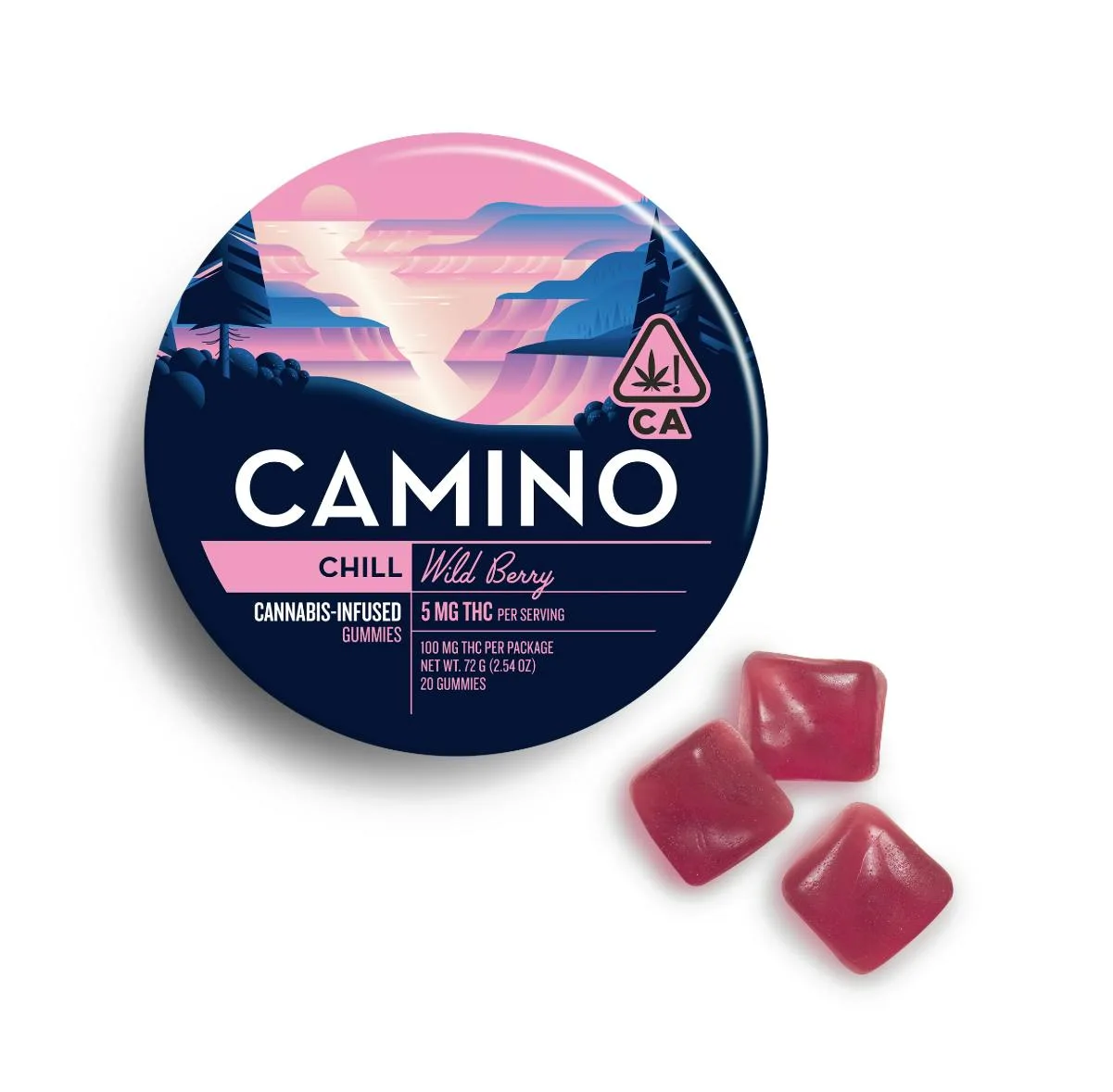 Camino | Wild Berry Gummies | 100mg | 20ct | 5mg/ea
