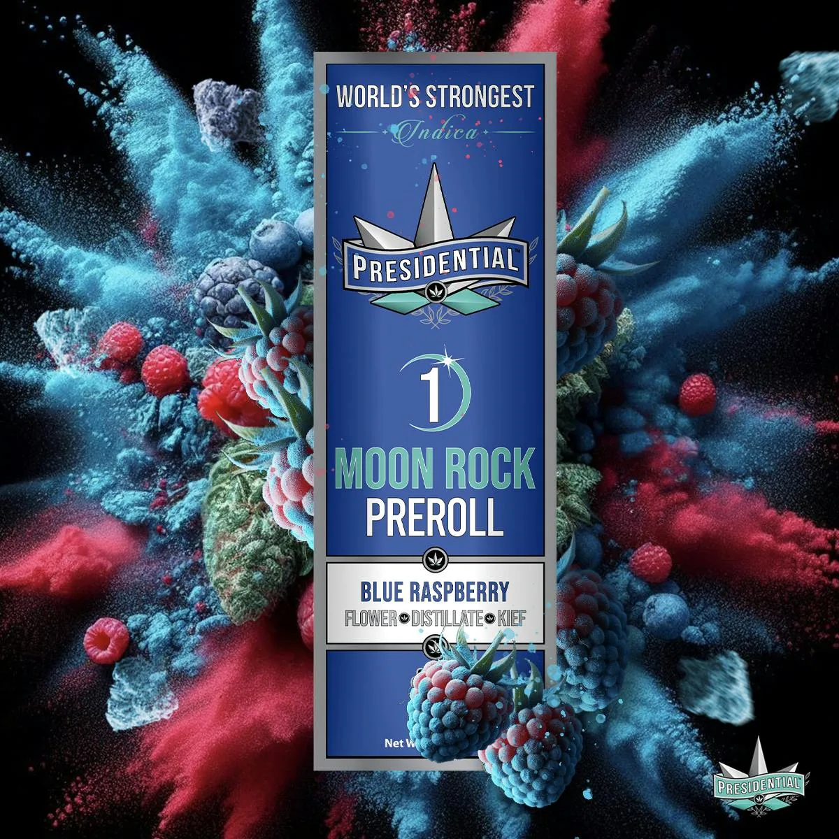 Presidential Moon Rock Preroll - Blue Raspberry (1g)