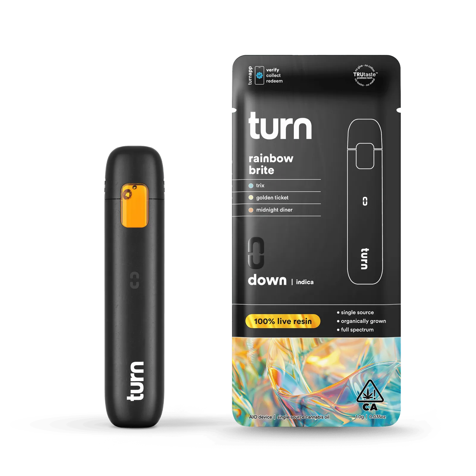 turn | Rainbow Brite | Live Resin Disposable | 1g
