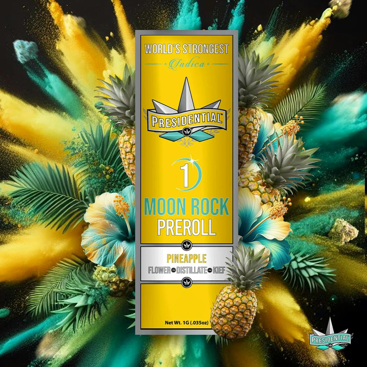 Presidential Moon Rock Preroll - Pineapple (1g)