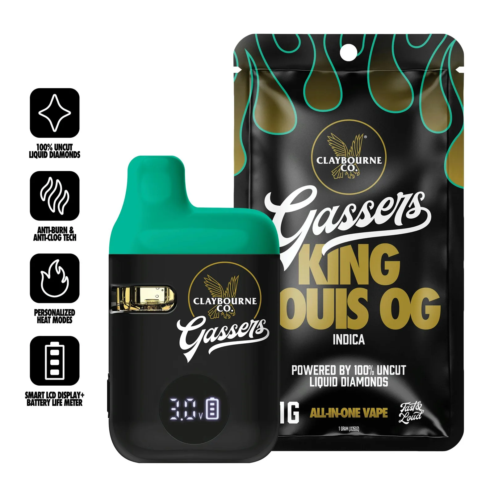 King Louis OG (1g) - Gassers All-In-One Liquid Diamonds Vape