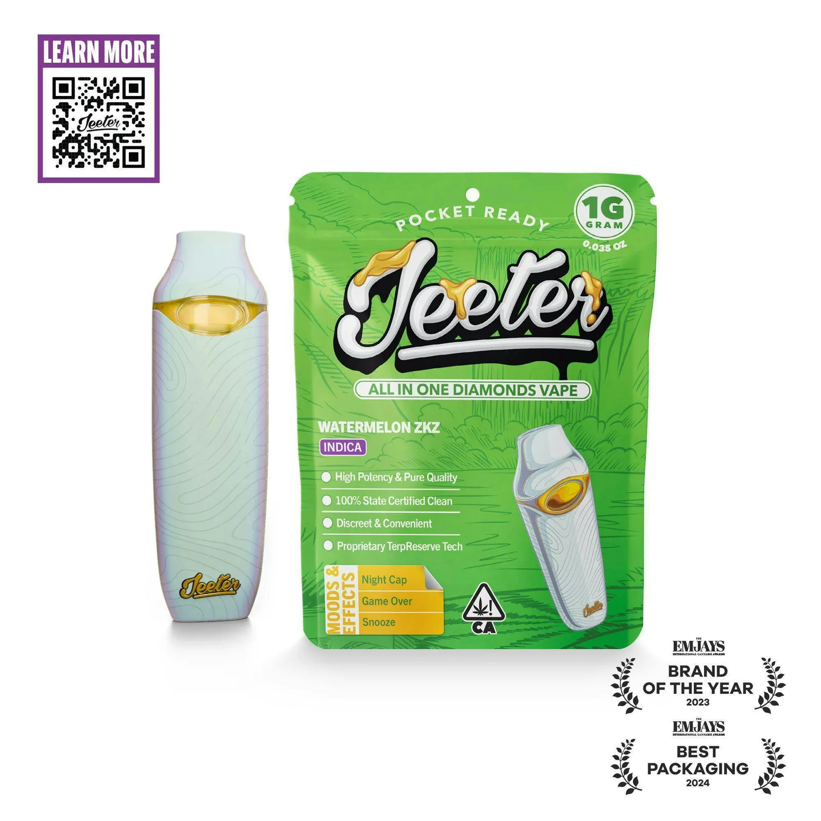 Jeeter | Watermelon ZKZ | Diamonds Disposable | 1g