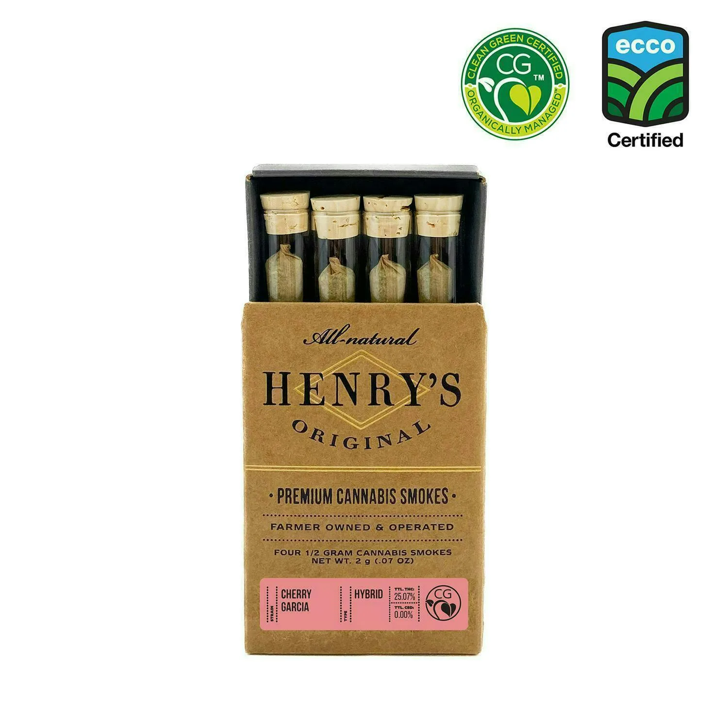 Henry's Original | Cherry Garcia | Joints | 0.5g each | 4pk