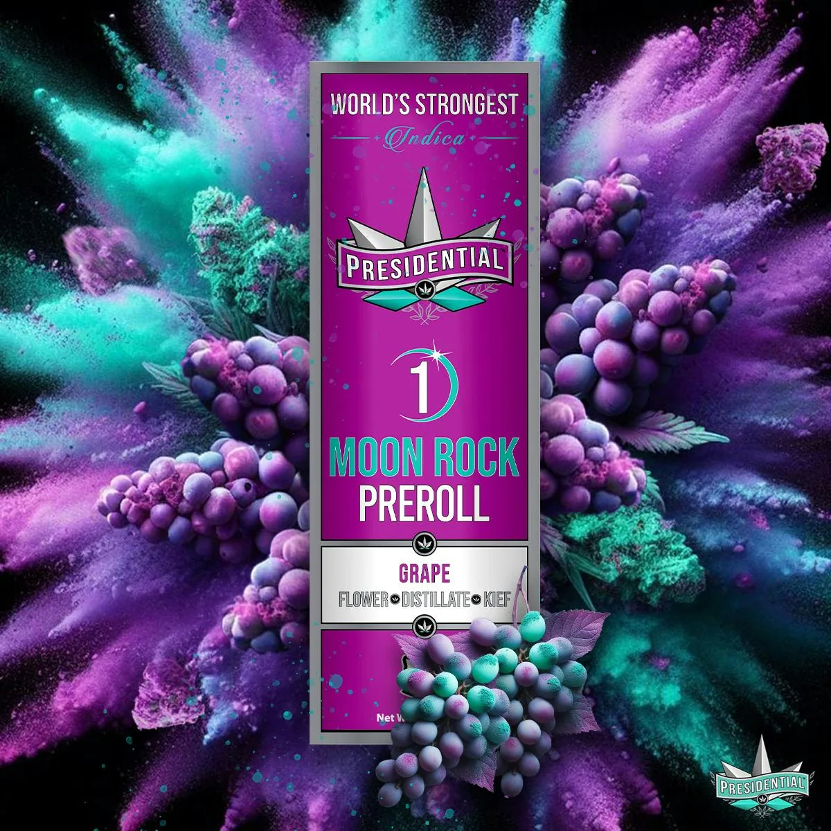 Presidential Moon Rock Preroll - Grape (1g)