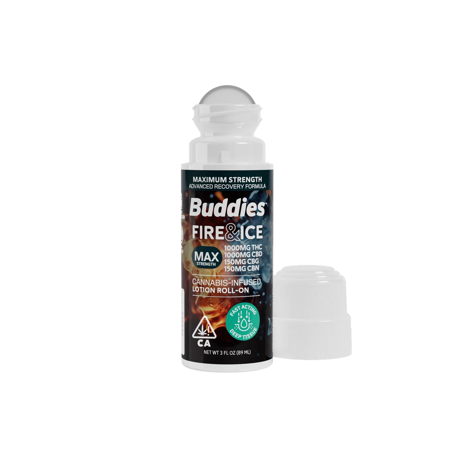 Fire & Ice Topical | 3oz Roll-On | MAX THC/CBD/CBG/CBN | 2300mg