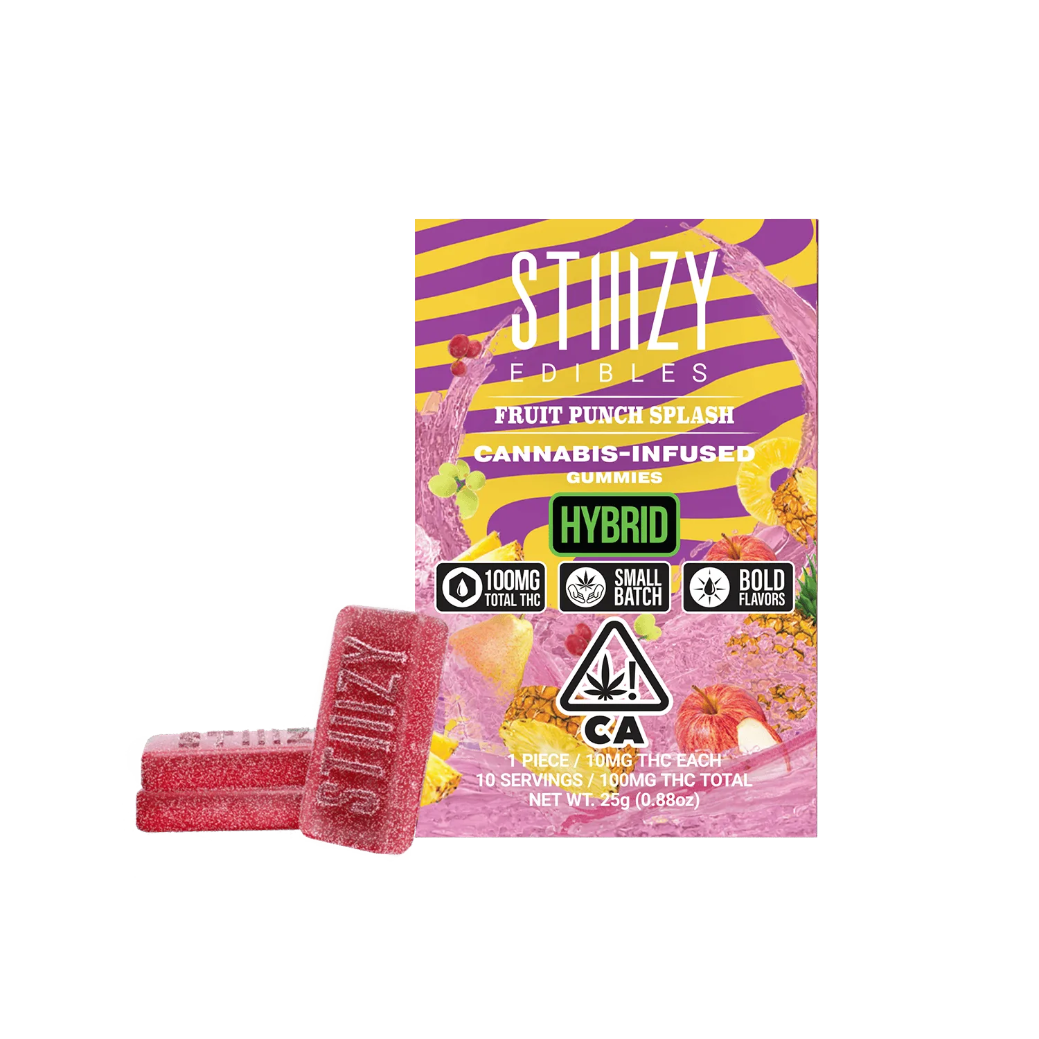 FRUIT PUNCH SPLASH - Gummies 100mg THC Edibles