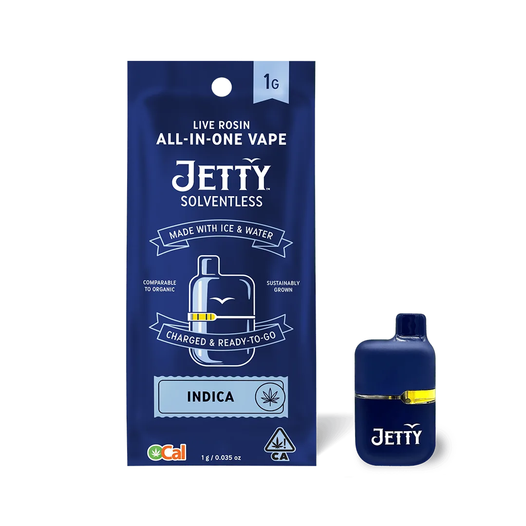 Jetty All-in-One Mini Tank Vape OCal Solventless 1g Grape Gas