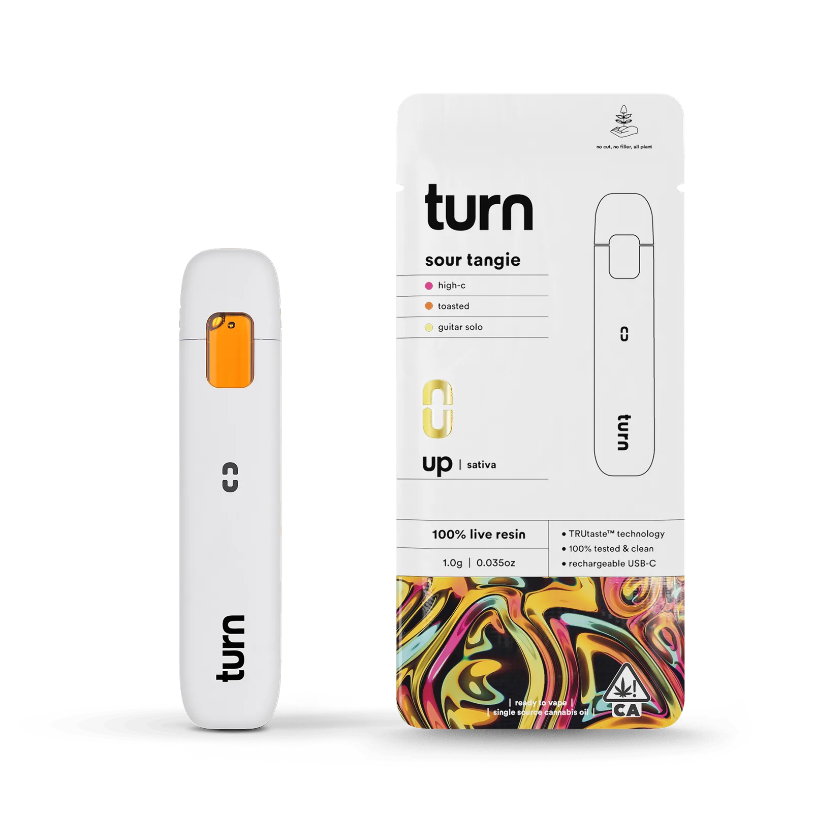 turn | Sour Tangie | Live Resin Disposable | 1g
