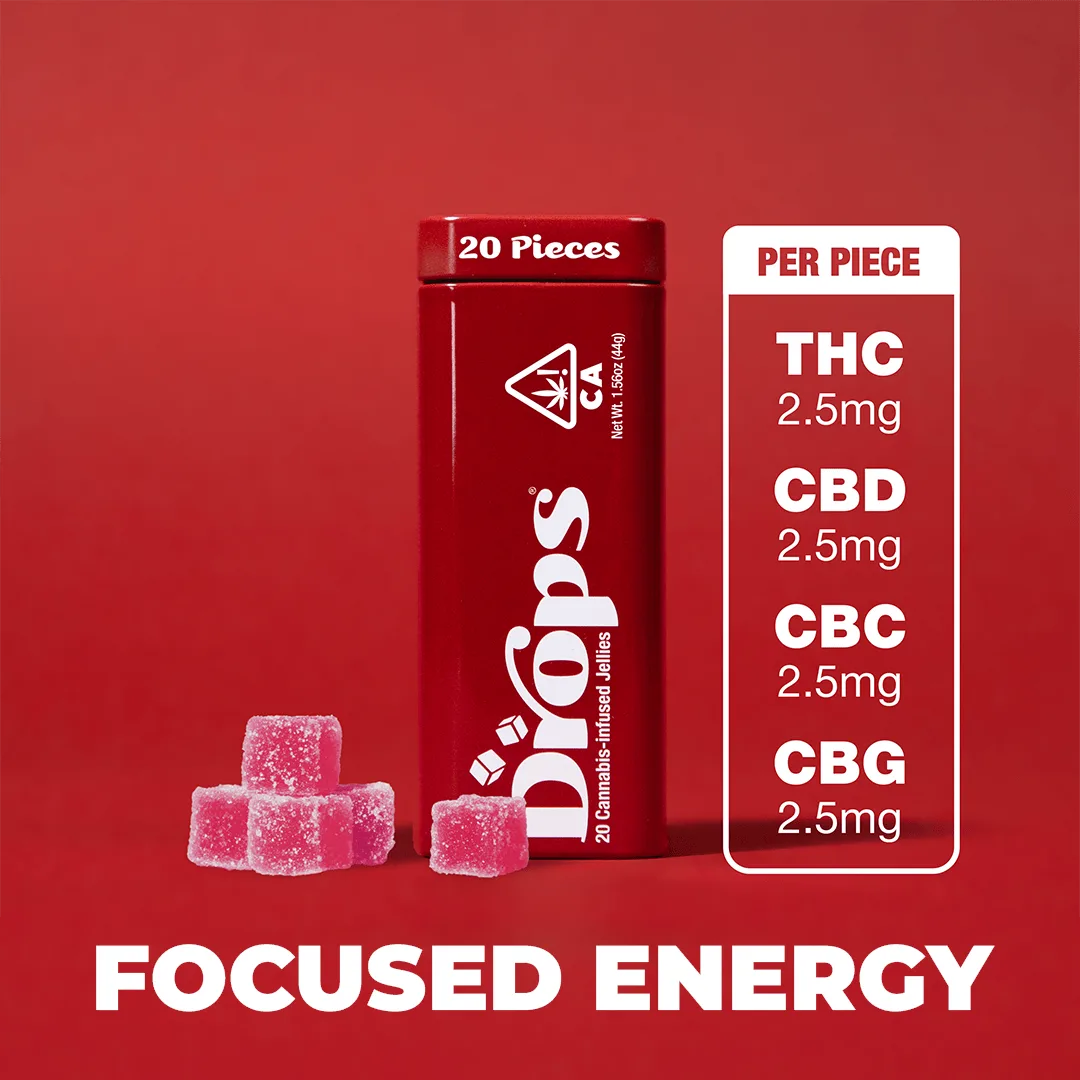Drops – Cranberry 20 Piece (1:1 CBD:THC)