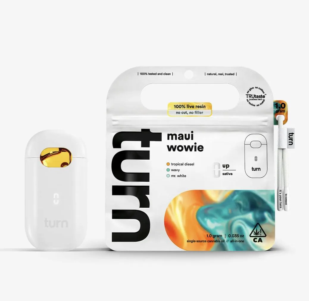 turn | Maui Wowie | Live Resin Disposable | 1g