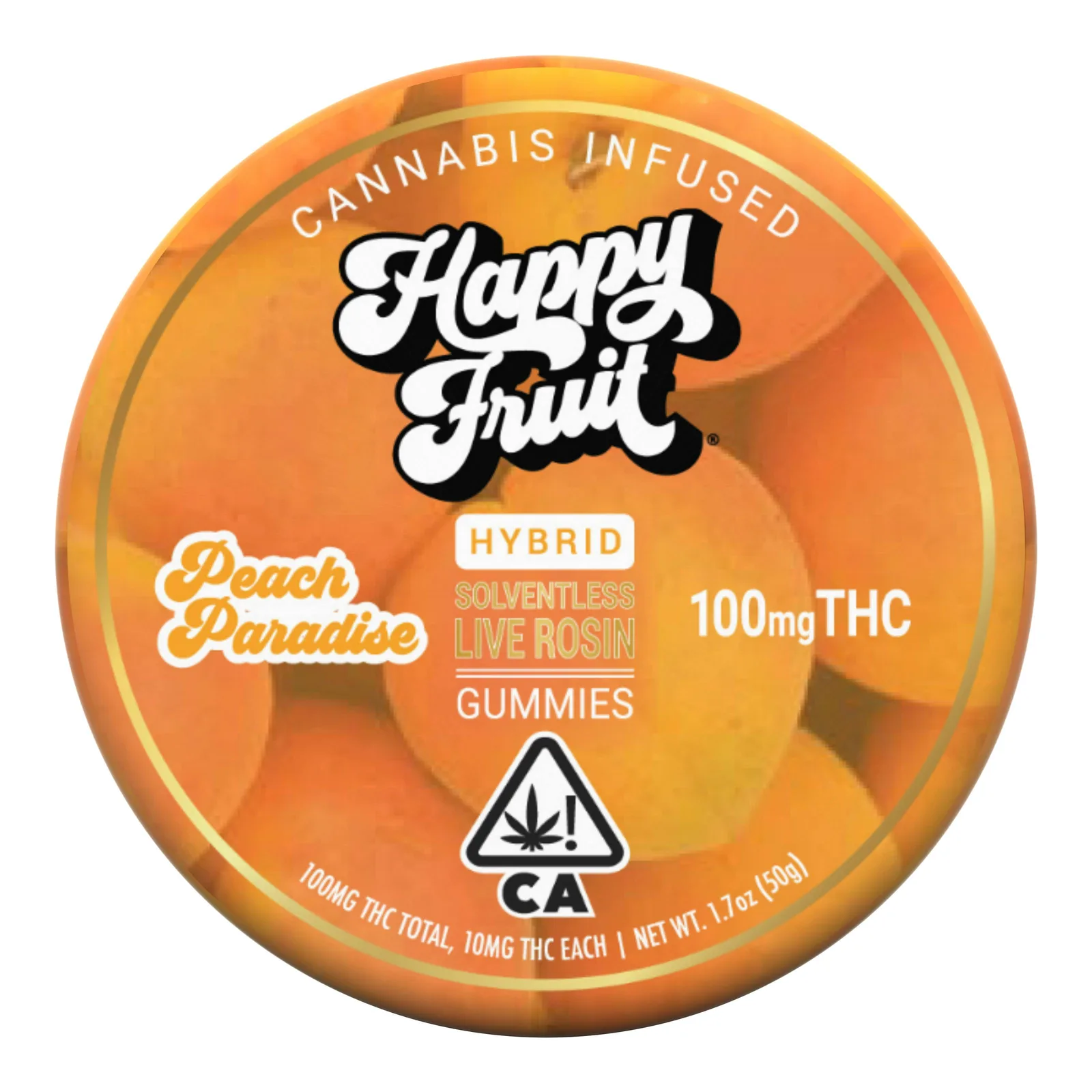 Peach Paradise Rosin Gummies - 100mg THC