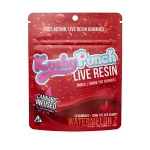 Kushy Punch - Live Resin Watermelon Z Gummies 100MG (INDICA)
