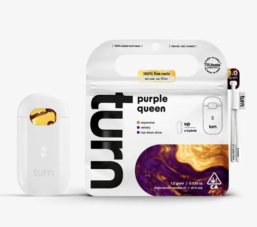 turn | Purple Queen | Live Resin Disposable | 1g