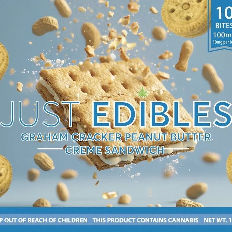 Just Edibles - Cookie Graham Cracker PB Cream Sandwich 100mg 10pk