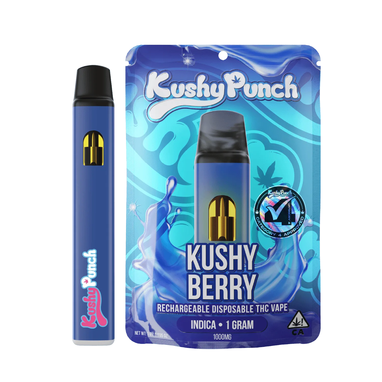 1G Kushy Punch Vape - Kushy Berry