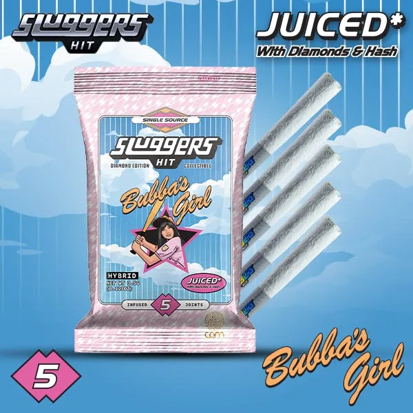 Sluggers X CAM- Infused Preroll - 3.5g 5pk - Bubba's Girl - Diamond Edition