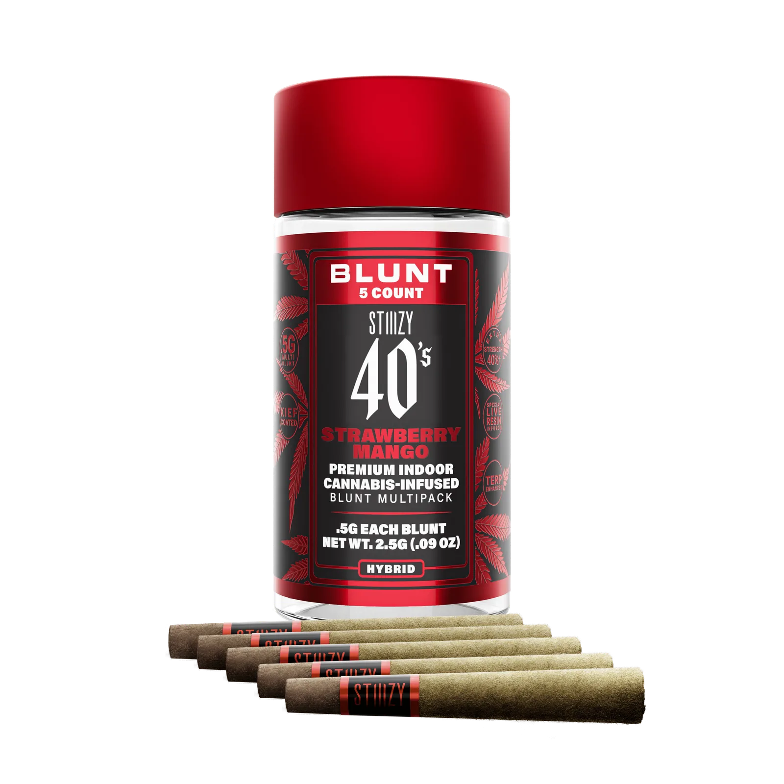 STRAWBERRY MANGO - .5G 40's Infused Mini Blunt 5 Pack [2g]