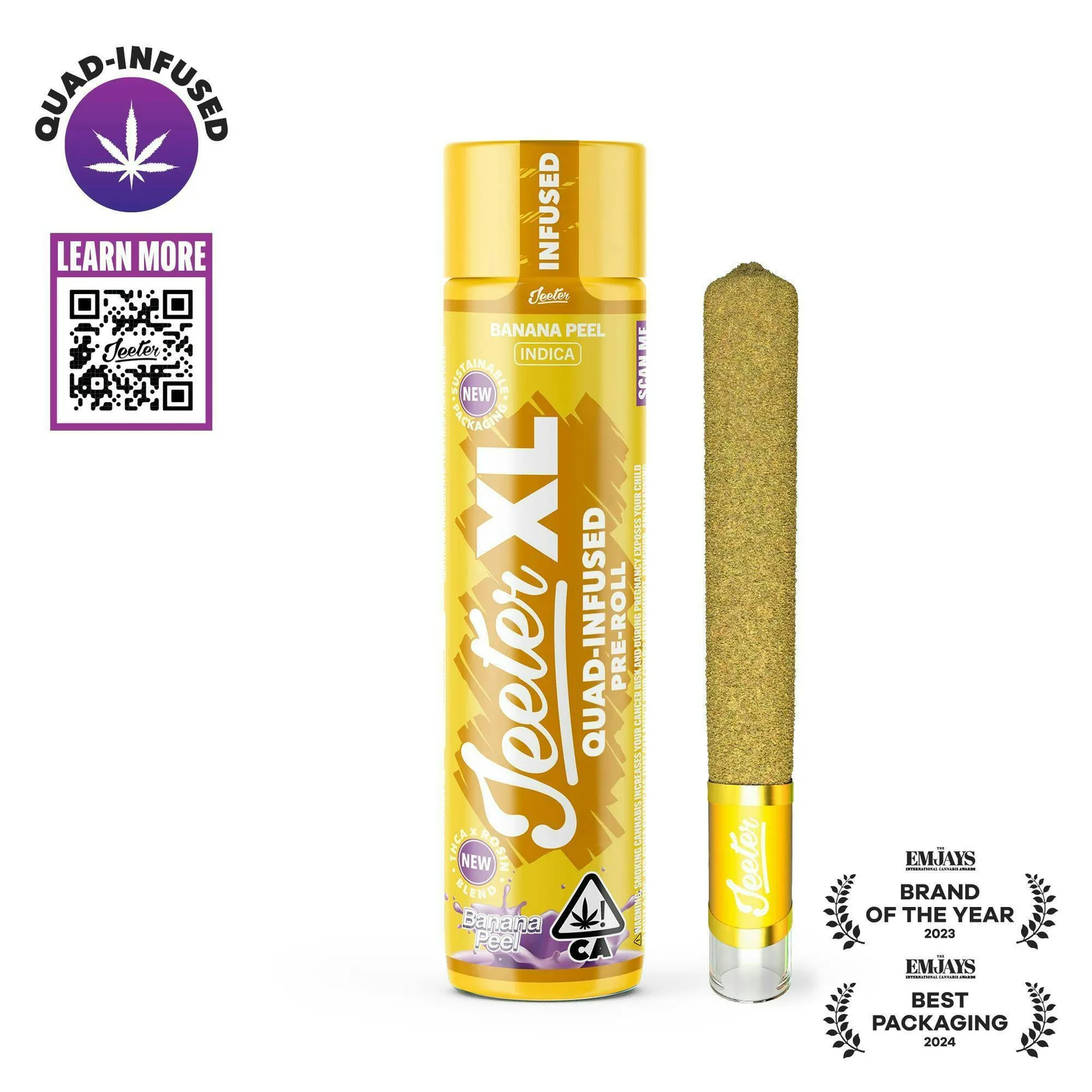 Jeeter | Banana Peel | XL Quad-Infused Joint | 2g